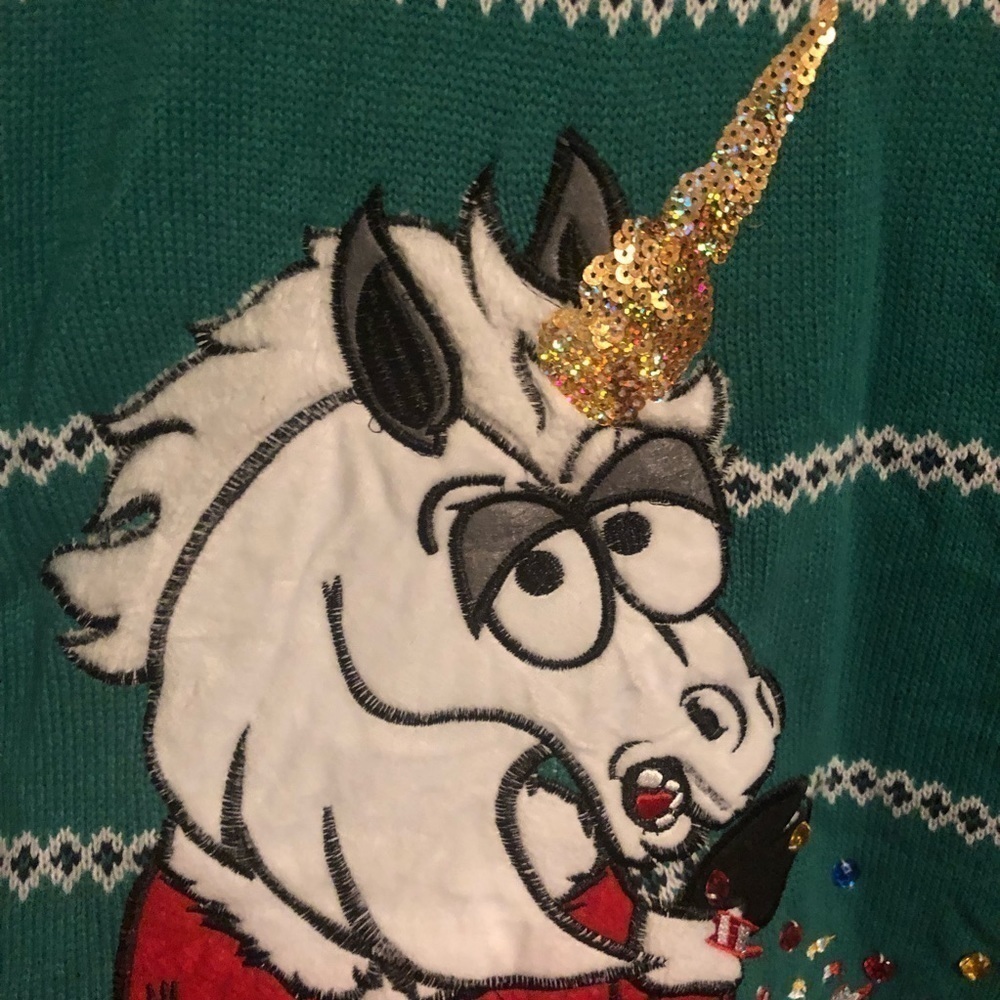 Christmas Unicorn Sweater candy throw up xxl - Picture 9 of 10